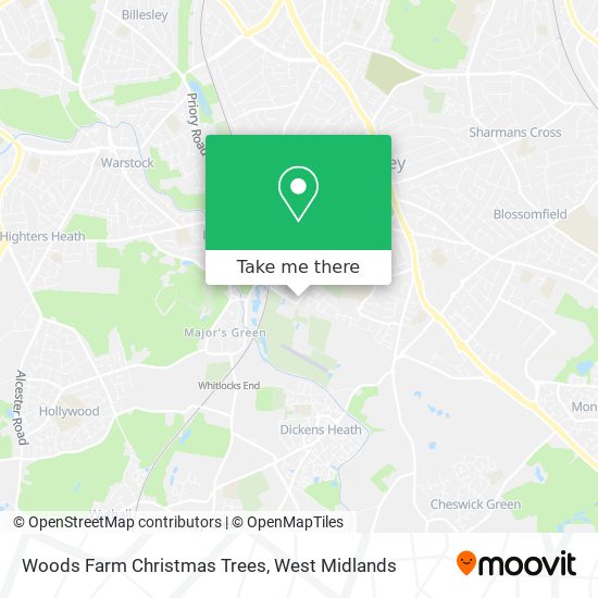 Woods Farm Christmas Trees map