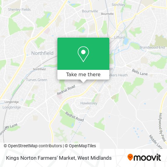 Kings Norton Farmers' Market map