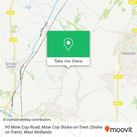 90 Mow Cop Road, Mow Cop Stoke-on-Trent (Stoke on Trent) map