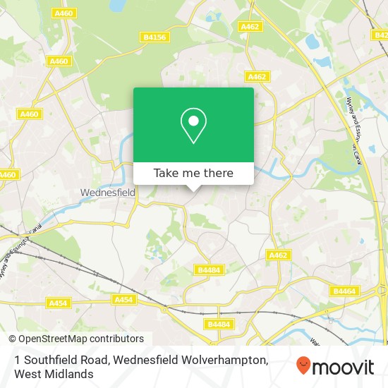 1 Southfield Road, Wednesfield Wolverhampton map