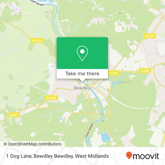 1 Dog Lane, Bewdley Bewdley map