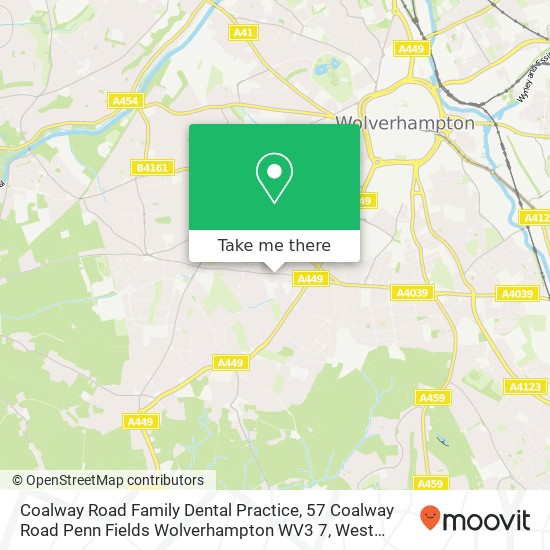 Coalway Road Family Dental Practice, 57 Coalway Road Penn Fields Wolverhampton WV3 7 map