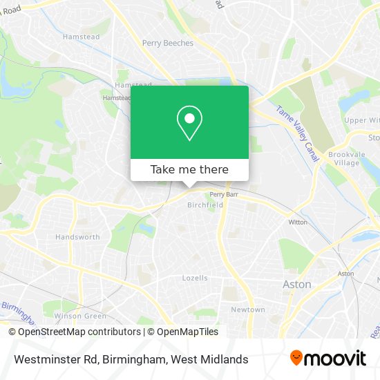 Westminster Rd, Birmingham map