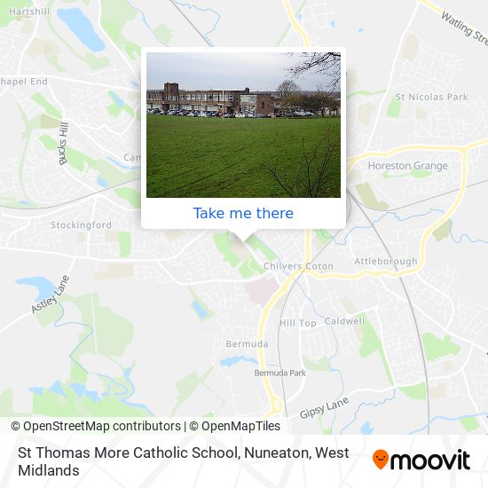 St Thomas More Catholic School, Nuneaton map