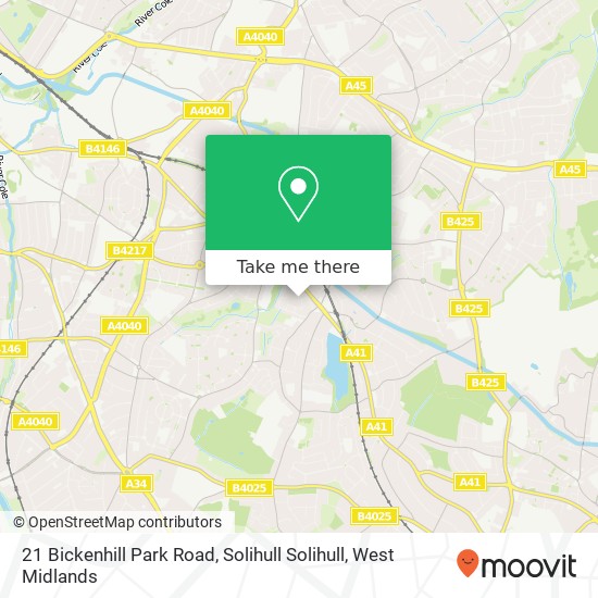 21 Bickenhill Park Road, Solihull Solihull map