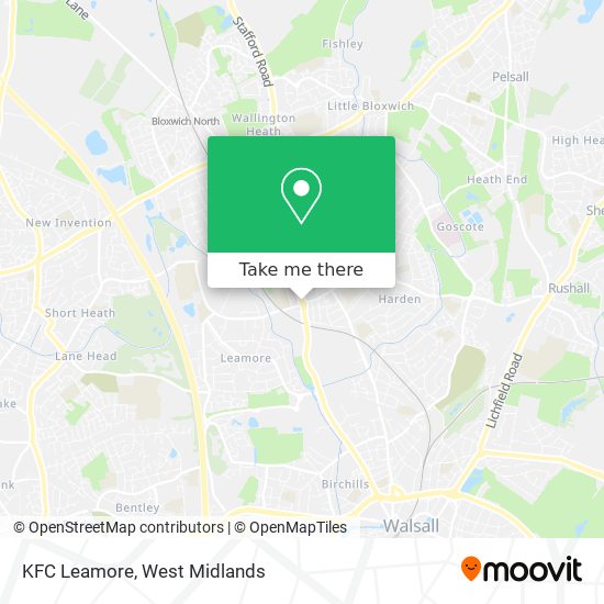 KFC Leamore map