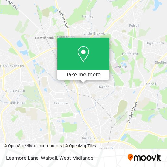 Leamore Lane, Walsall map