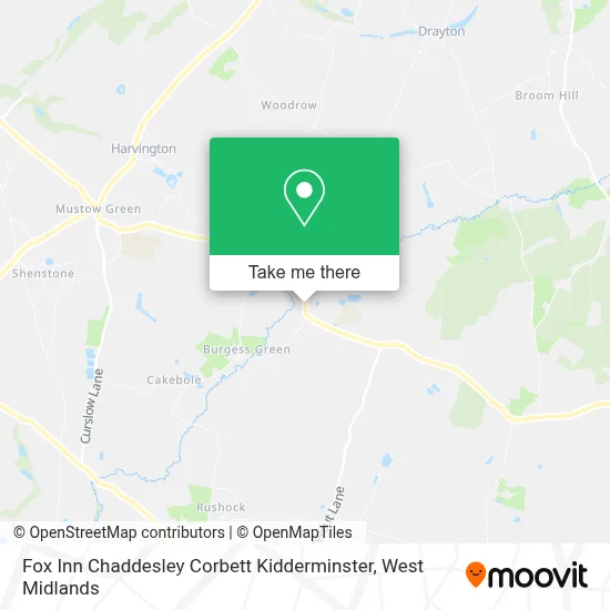 Fox Inn Chaddesley Corbett Kidderminster map