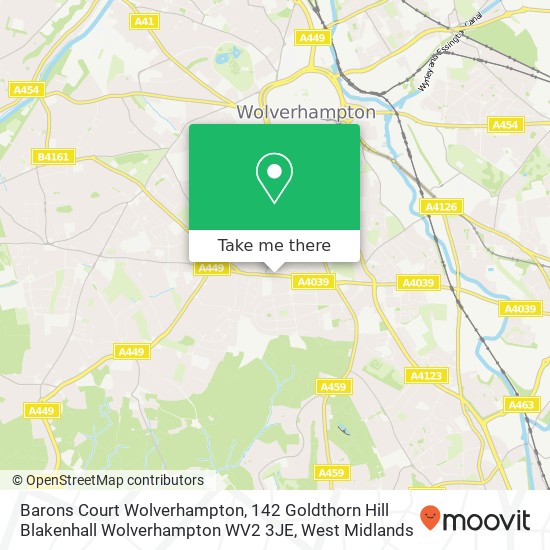 Barons Court Wolverhampton, 142 Goldthorn Hill Blakenhall Wolverhampton WV2 3JE map