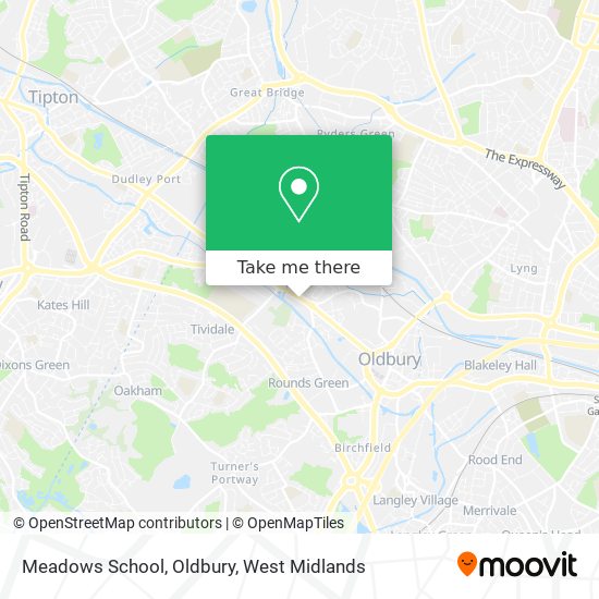 Meadows School, Oldbury map