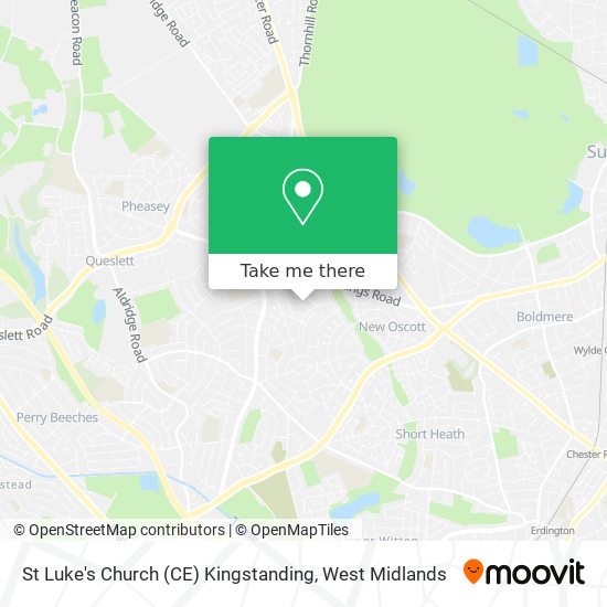 St Luke's Church (CE) Kingstanding map