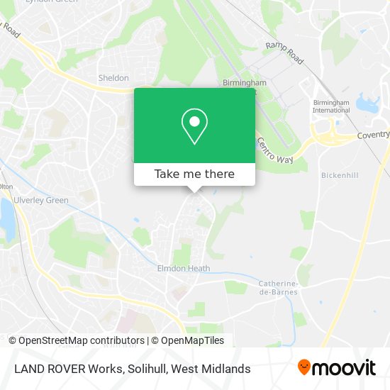 LAND ROVER Works, Solihull map