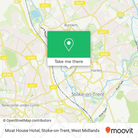Moat House Hotel, Stoke-on-Trent map