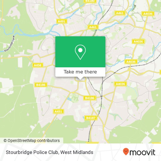 Stourbridge Police Club map