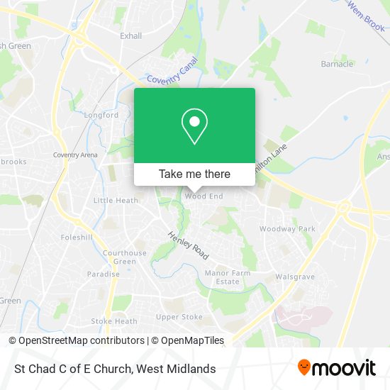 St Chad C of E Church map
