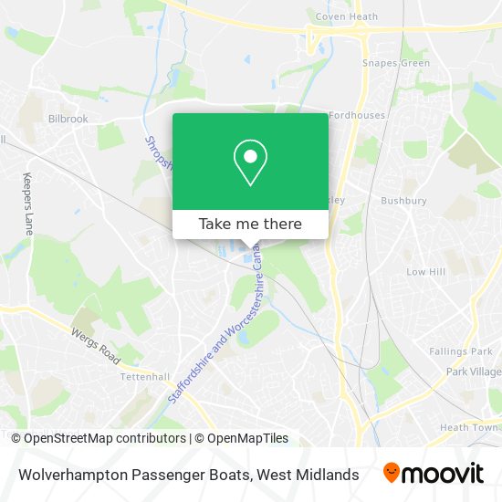 Wolverhampton Passenger Boats map