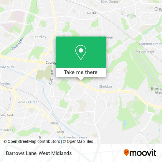 Barrows Lane map