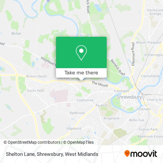 Shelton Lane, Shrewsbury map