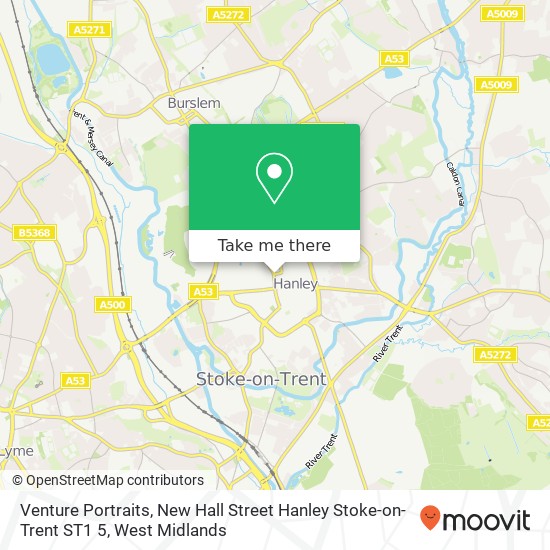 Venture Portraits, New Hall Street Hanley Stoke-on-Trent ST1 5 map