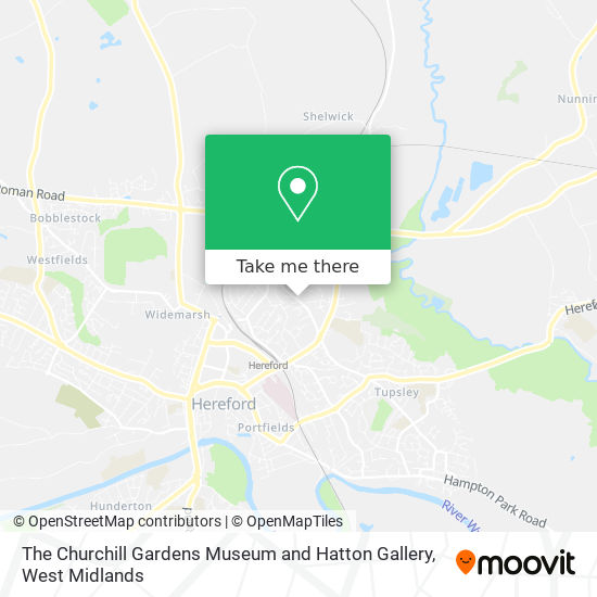 The Churchill Gardens Museum and Hatton Gallery map