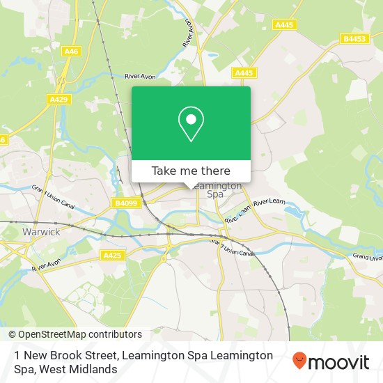 1 New Brook Street, Leamington Spa Leamington Spa map