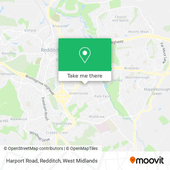 Harport Road, Redditch map