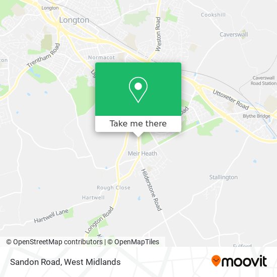 Sandon Road map