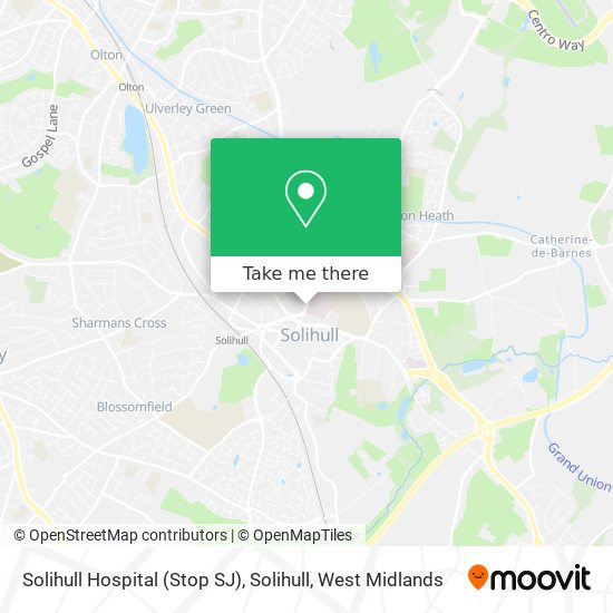 Solihull Hospital (Stop SJ), Solihull map