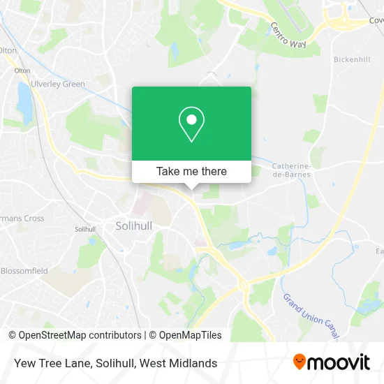 Yew Tree Lane, Solihull map