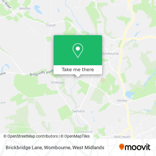 Brickbridge Lane, Wombourne map