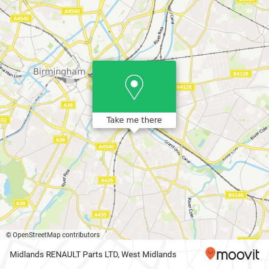 Midlands RENAULT Parts LTD map