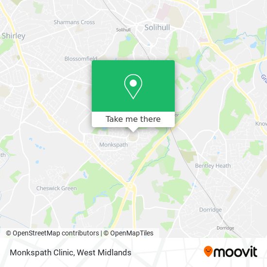Monkspath Clinic map
