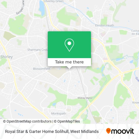 Royal Star & Garter Home Solihull map