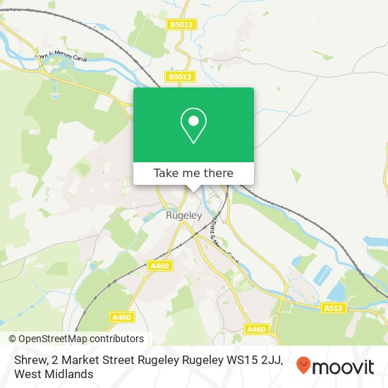 Shrew, 2 Market Street Rugeley Rugeley WS15 2JJ map