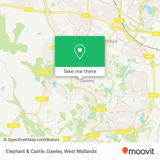 Elephant & Castle, Dawley map