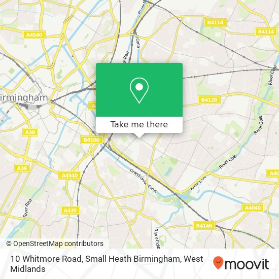 10 Whitmore Road, Small Heath Birmingham map