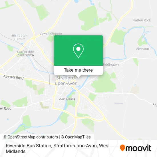 Riverside Bus Station, Stratford-upon-Avon map