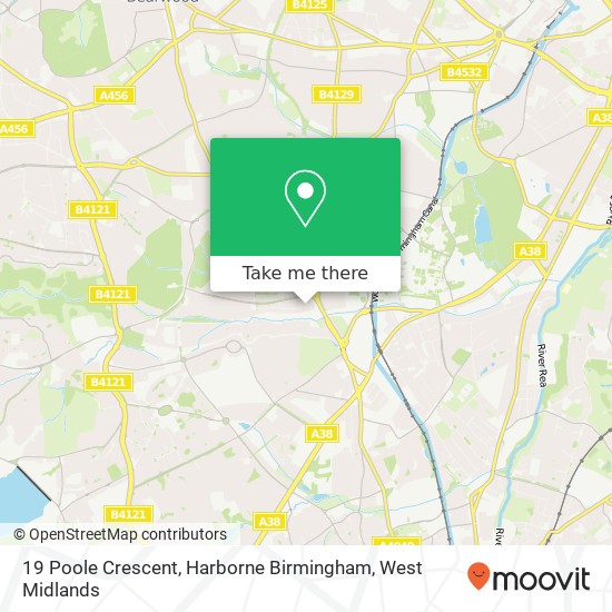 19 Poole Crescent, Harborne Birmingham map
