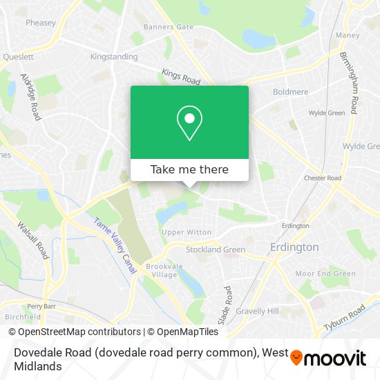 Dovedale Road (dovedale road perry common) map
