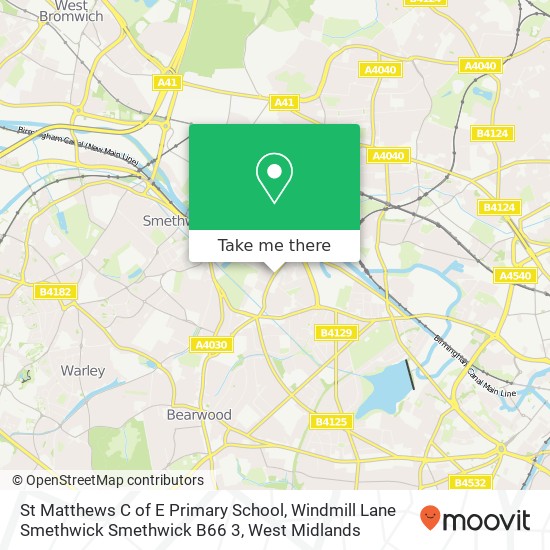 St Matthews C of E Primary School, Windmill Lane Smethwick Smethwick B66 3 map