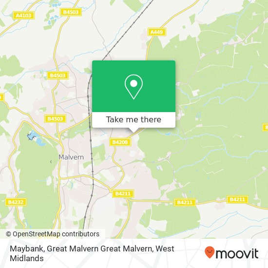 Maybank, Great Malvern Great Malvern map