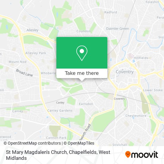 St Mary Magdalen's Church, Chapelfields map