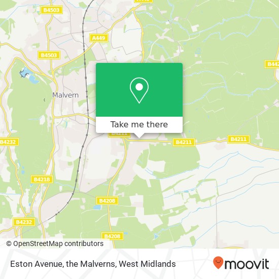 Eston Avenue, the Malverns map