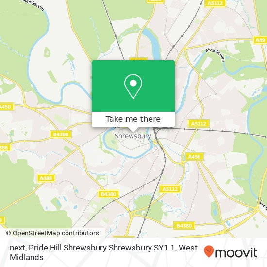 next, Pride Hill Shrewsbury Shrewsbury SY1 1 map