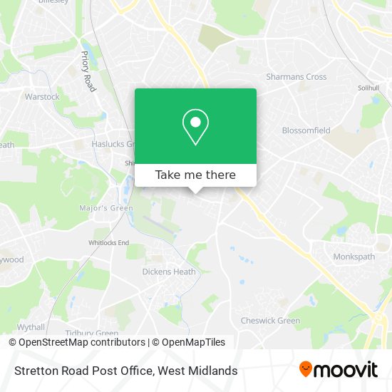 Stretton Road Post Office map