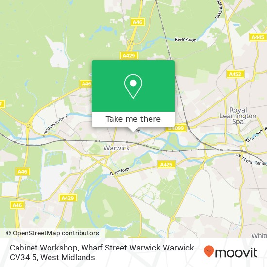 Cabinet Workshop, Wharf Street Warwick Warwick CV34 5 map