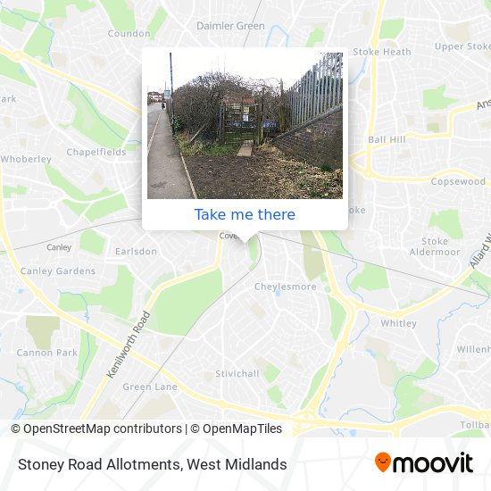 Stoney Road Allotments map