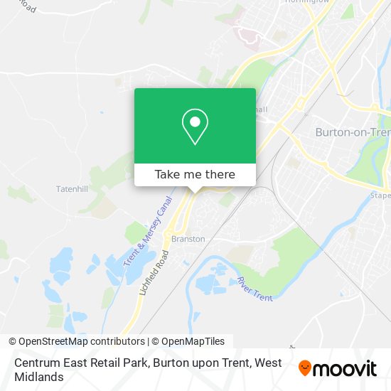Centrum East Retail Park, Burton upon Trent map