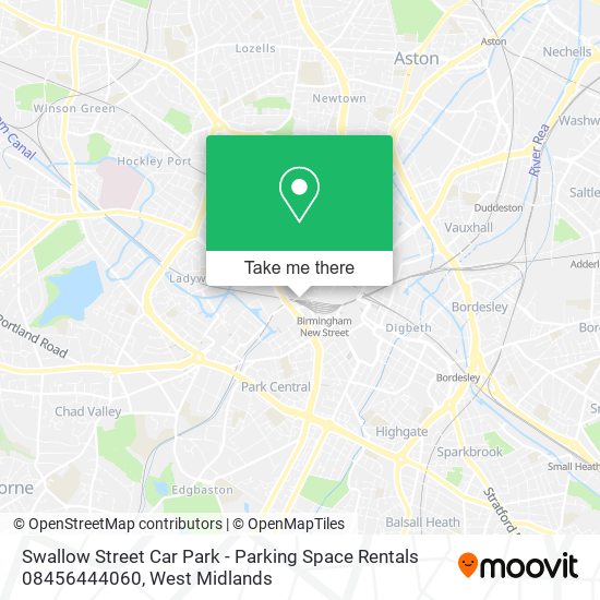 Swallow Street Car Park - Parking Space Rentals 08456444060 map