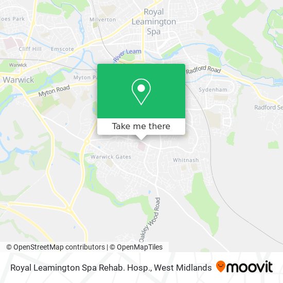 Royal Leamington Spa Rehab. Hosp. map